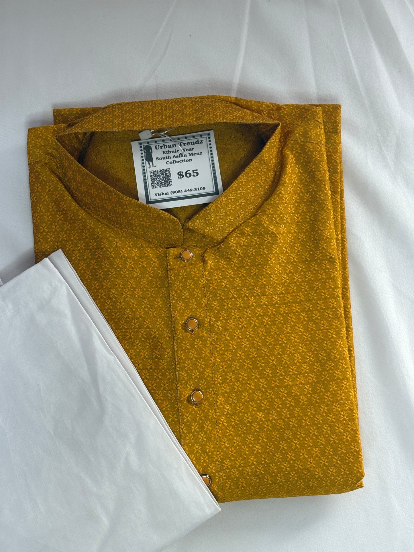 Rich mustard or turmeric yellow Kurta Pajama