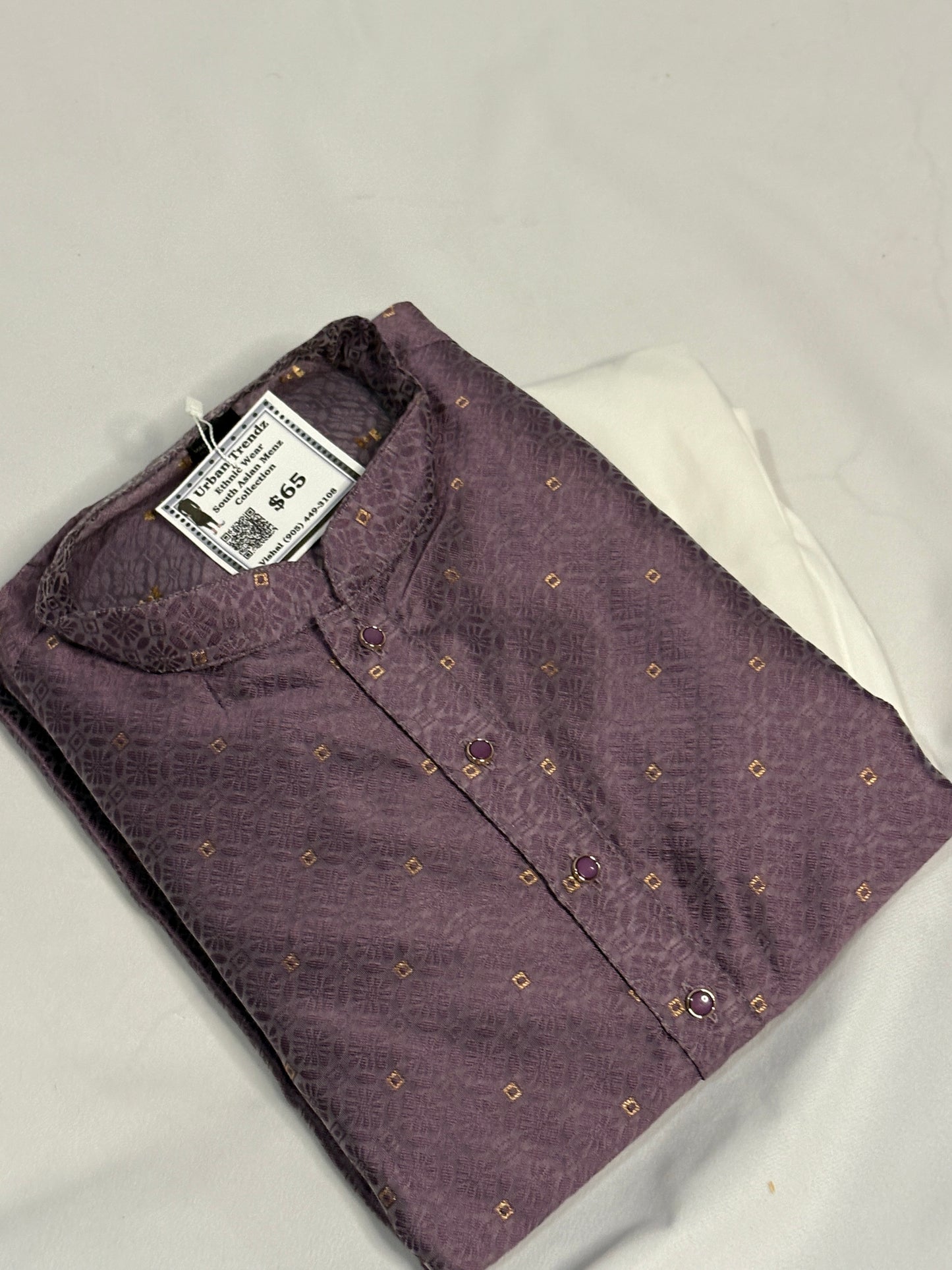 Amethyst Motif Kurta Pajama Set