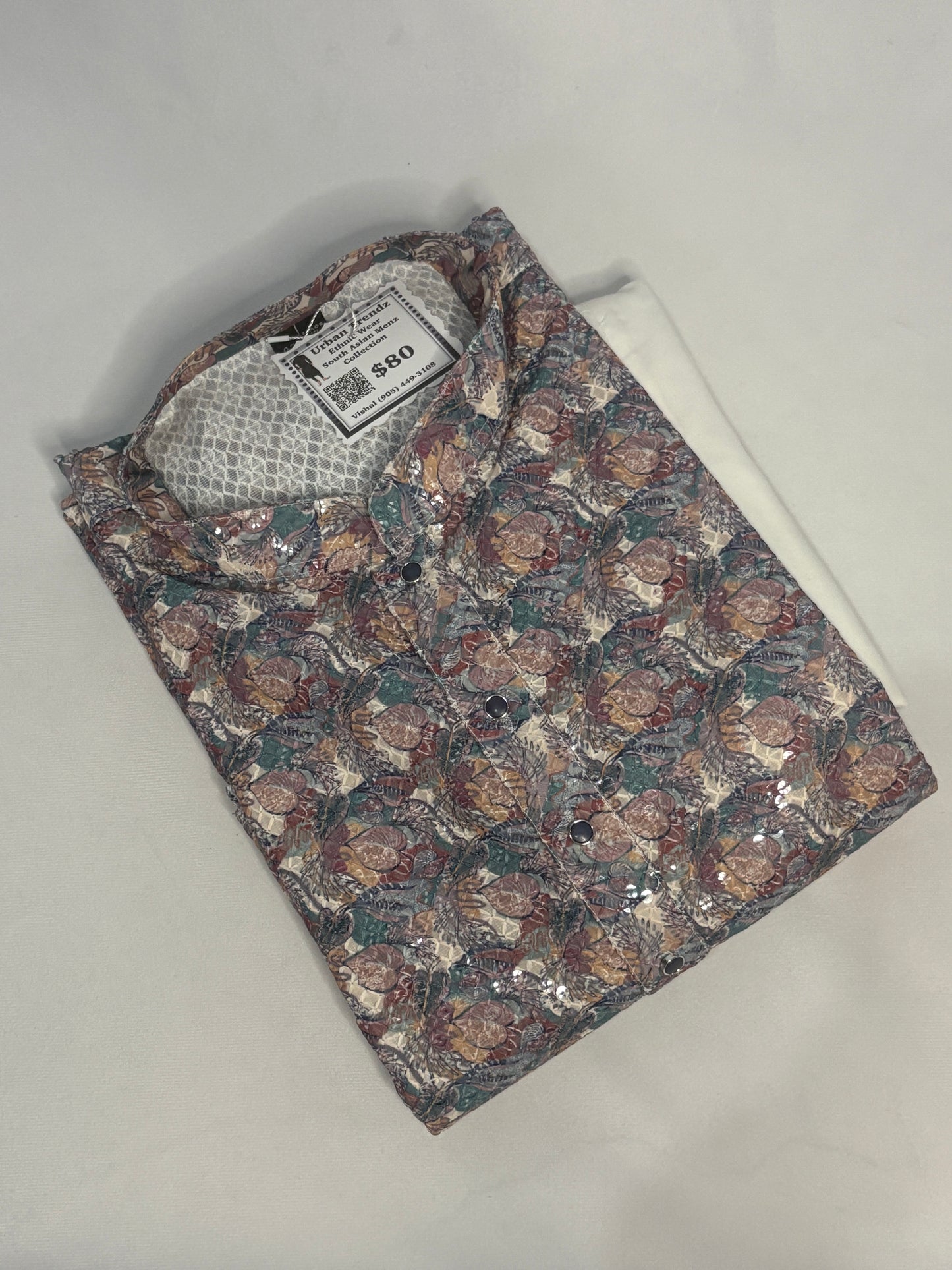 Antique Florals Sequin Kurta Pajama Set