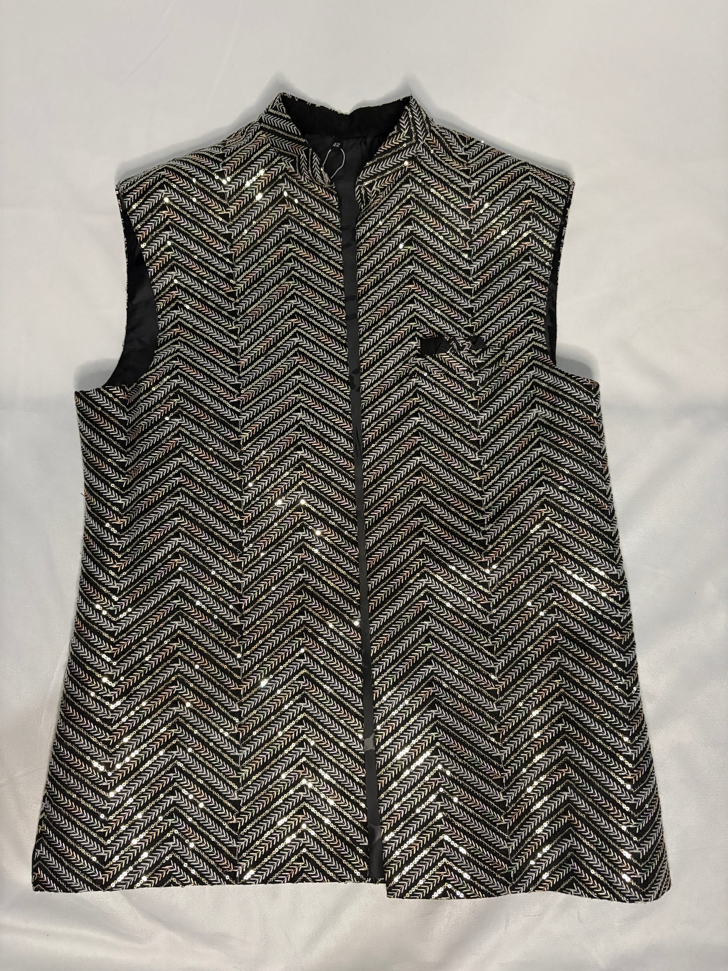 Black Silver Chevron Modi Jacket