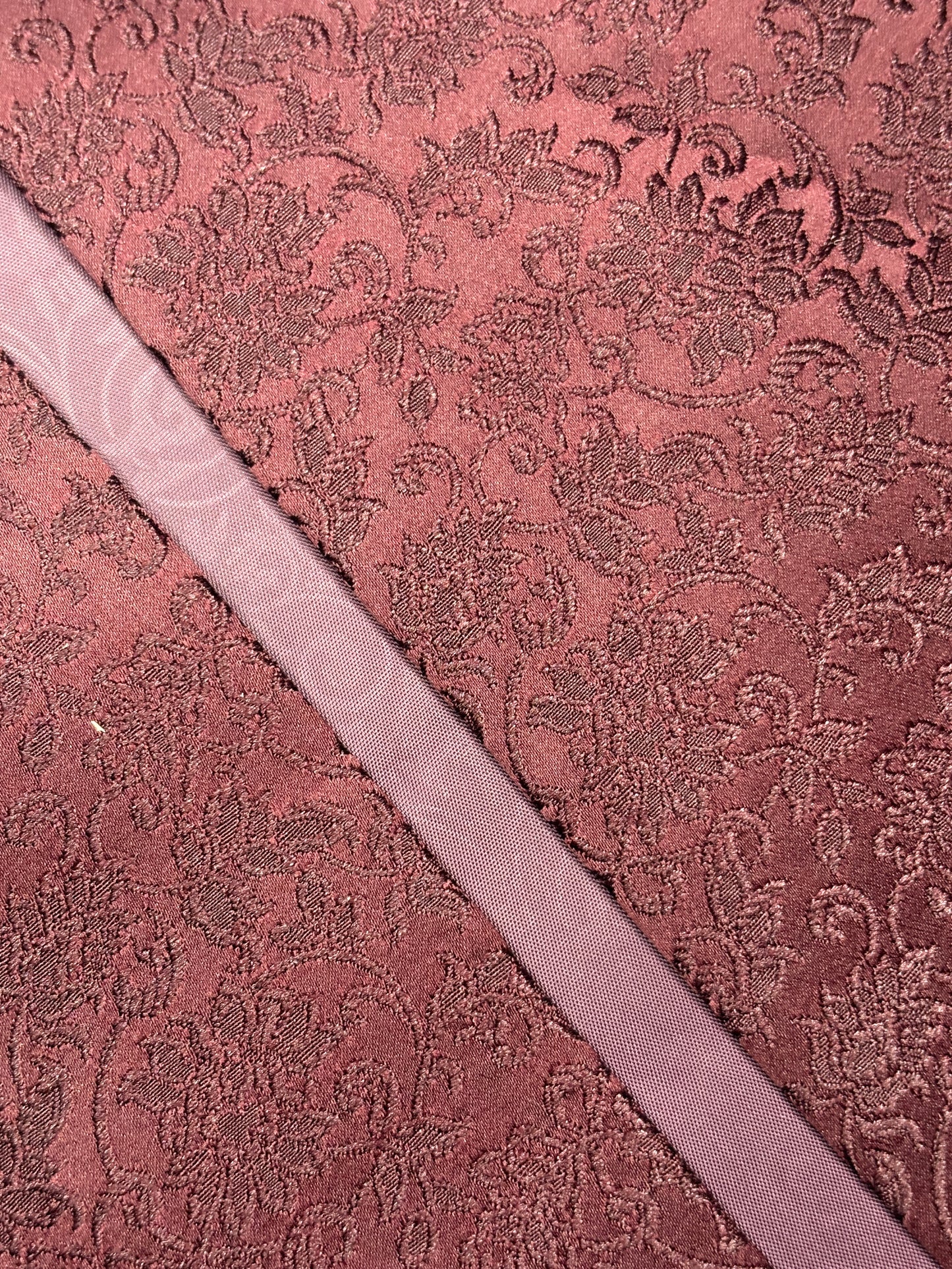 Burgundy Damask Weave Modi Jacket