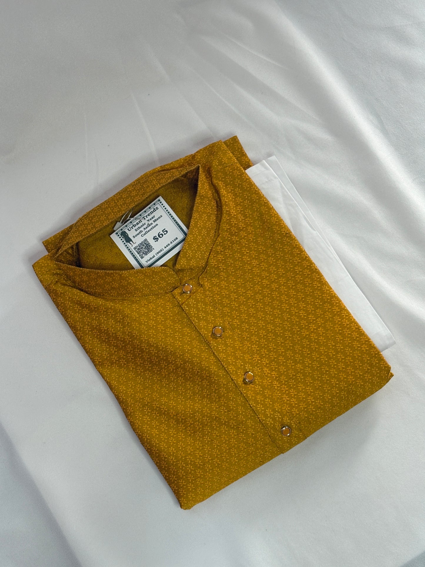 Rich mustard or turmeric yellow Kurta Pajama