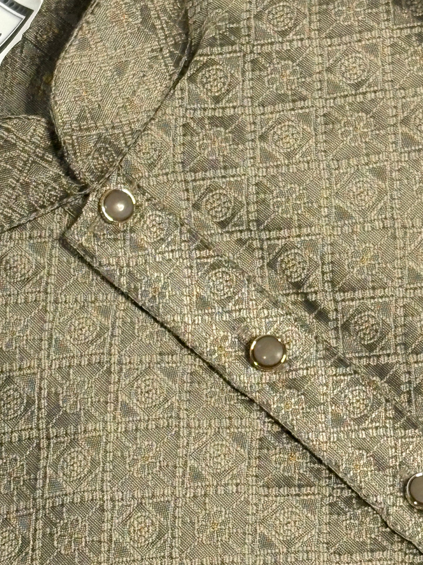 Moss Gold Jacquard Kurta Pajama Set