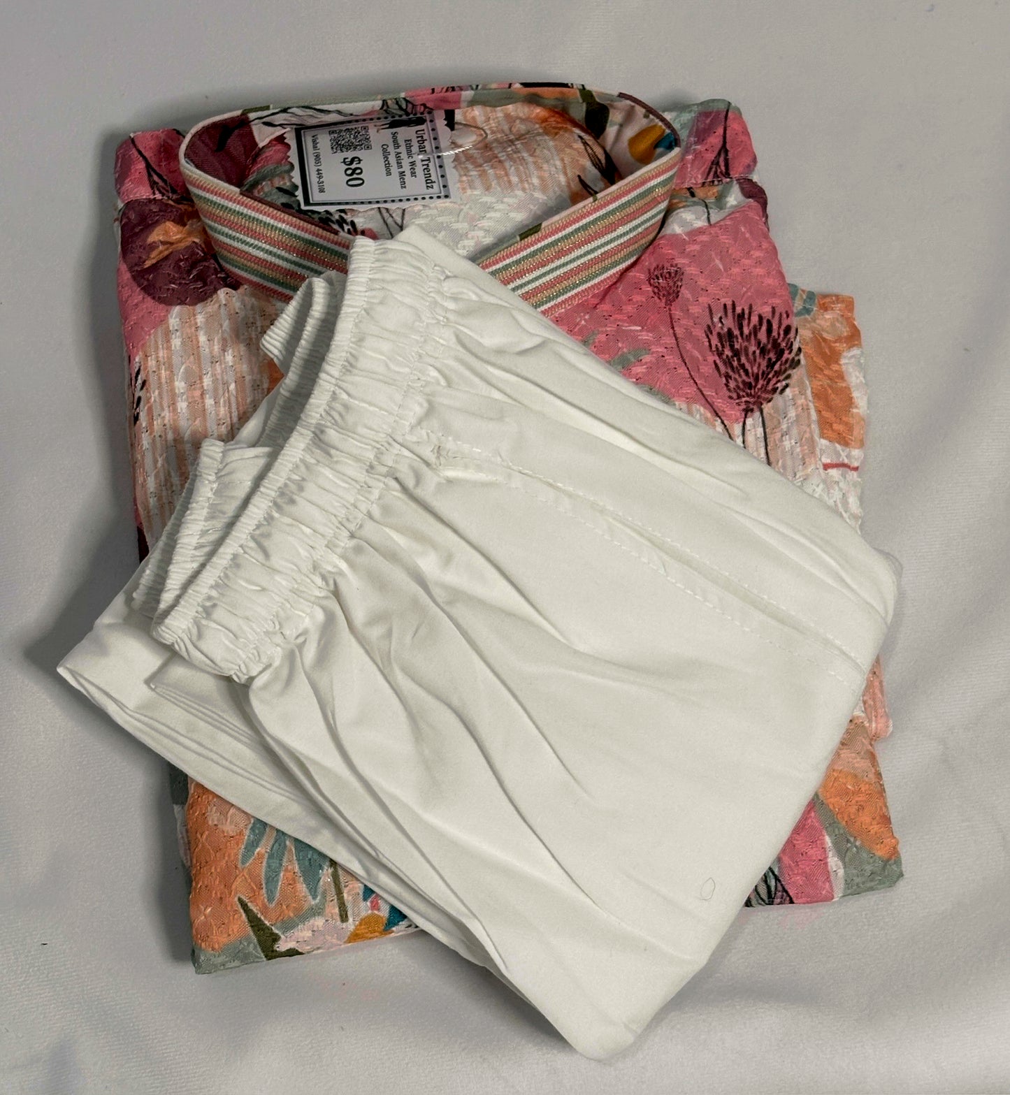 Multicolored Floral Sequence Abstract Kurta Pajama Set