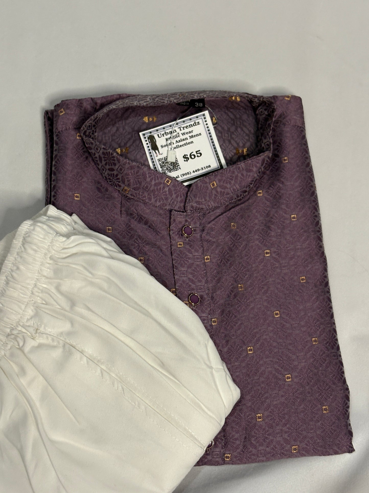 Amethyst Motif Kurta Pajama Set