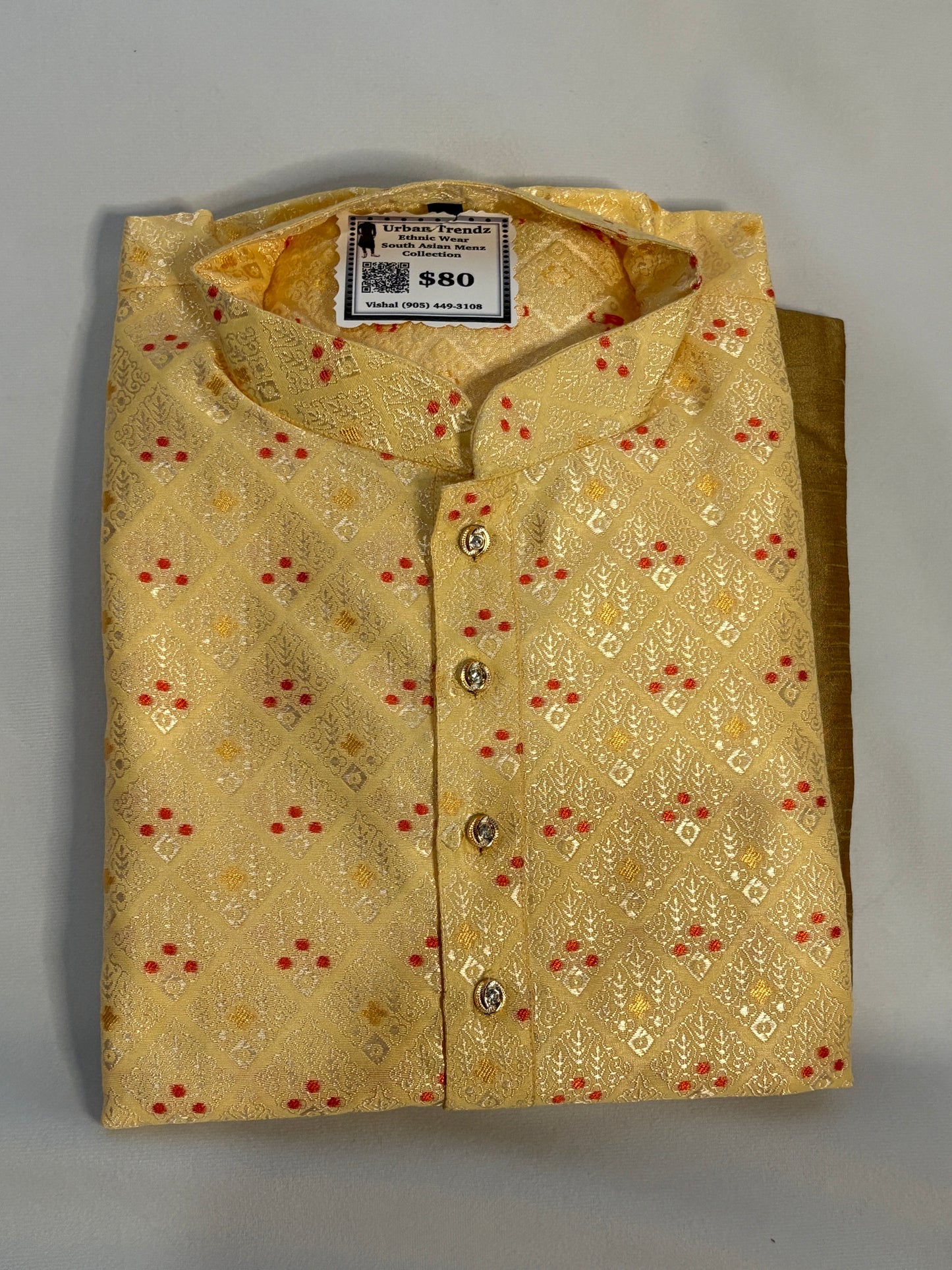 Champagne Marigold Kurta Pajama Set