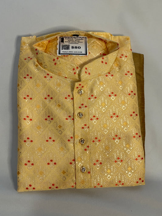 Champagne Marigold Kurta Pajama Set