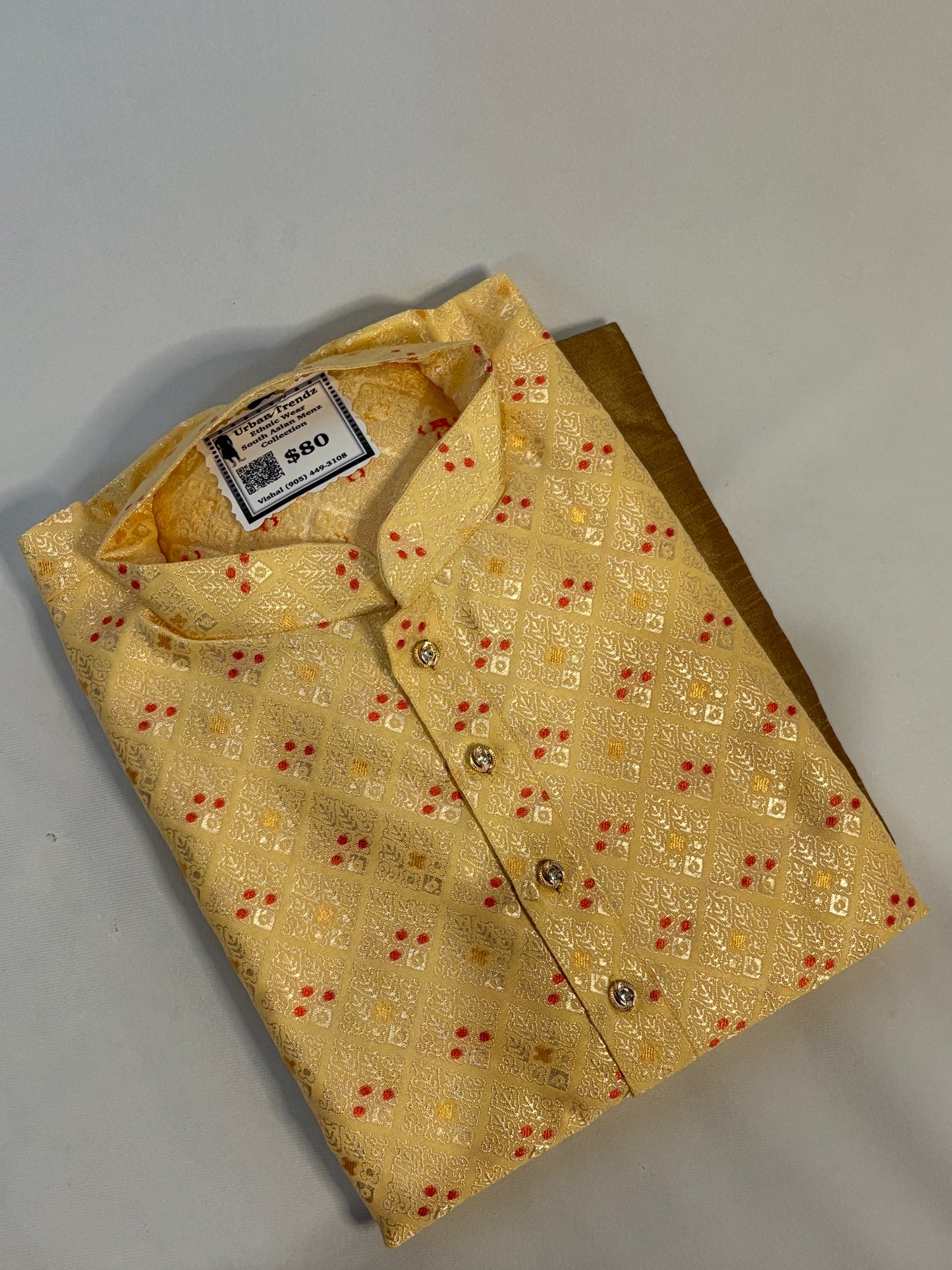 Champagne Marigold Kurta Pajama Set