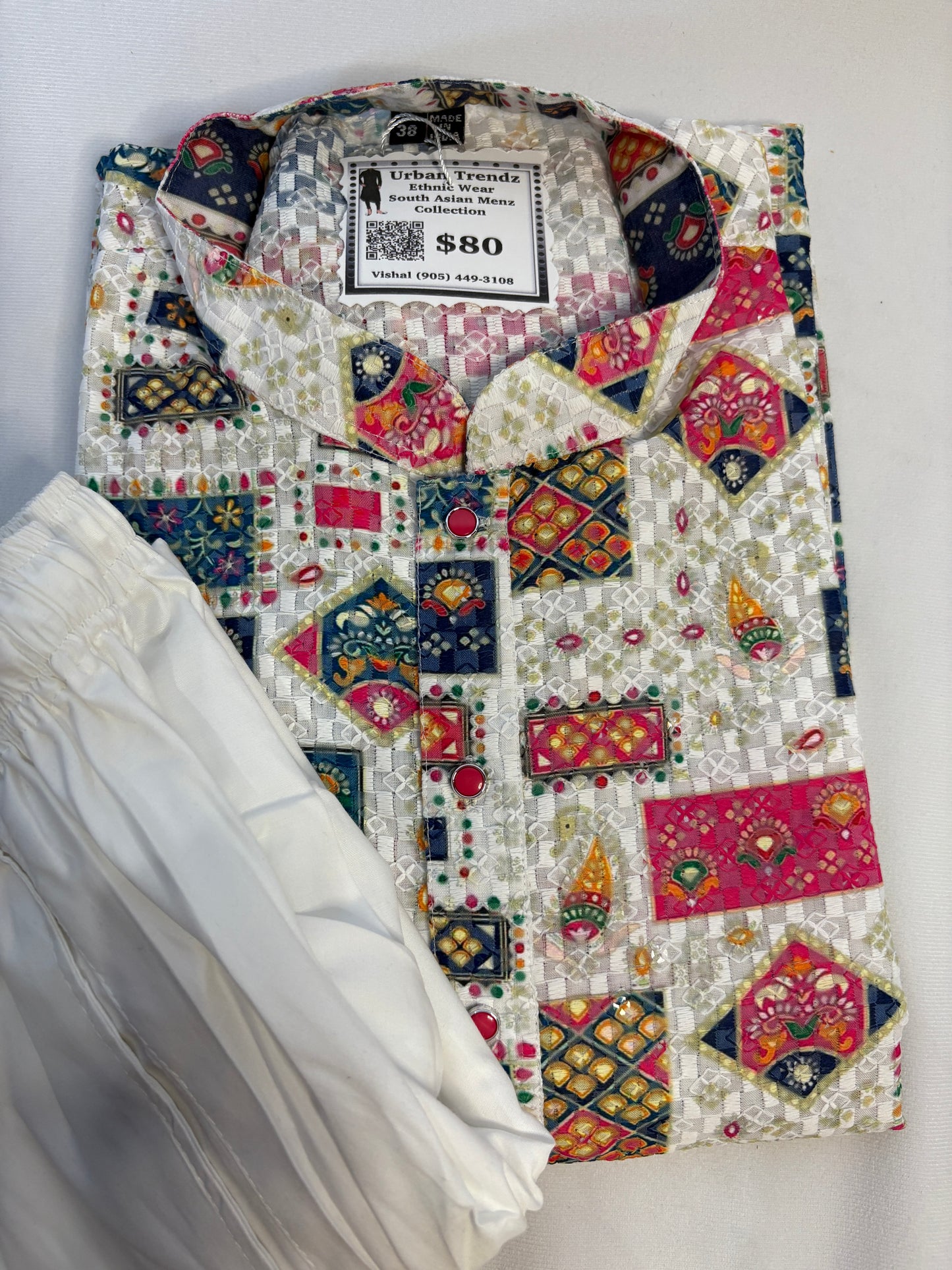 Multicolored Mirror Mosaic Sequin Kurta Pajama Set