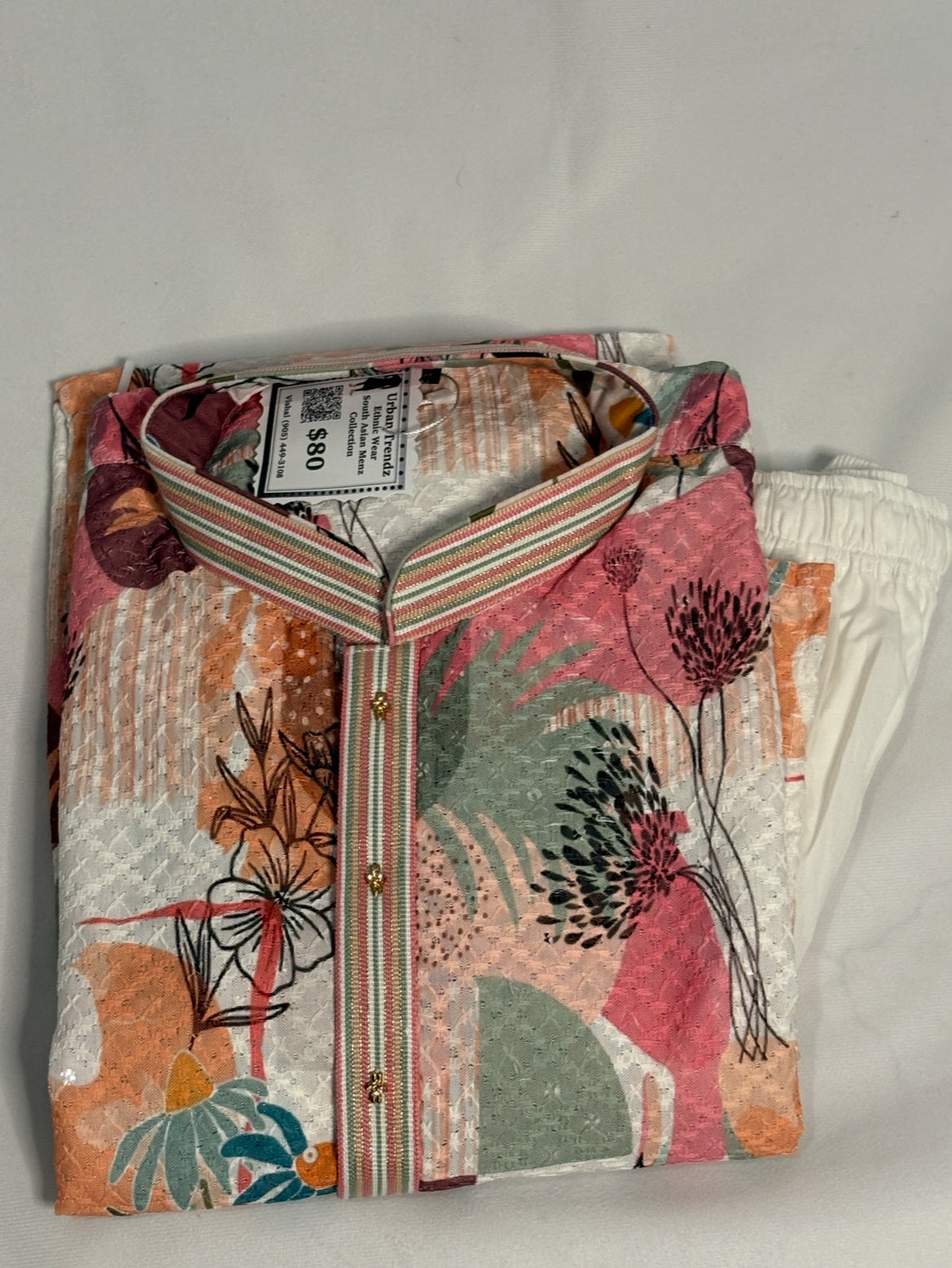 Multicolored Floral Sequence Abstract Kurta Pajama Set
