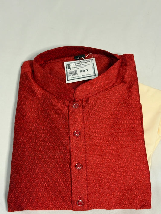 Crimson Ember Kurta Pajama Set