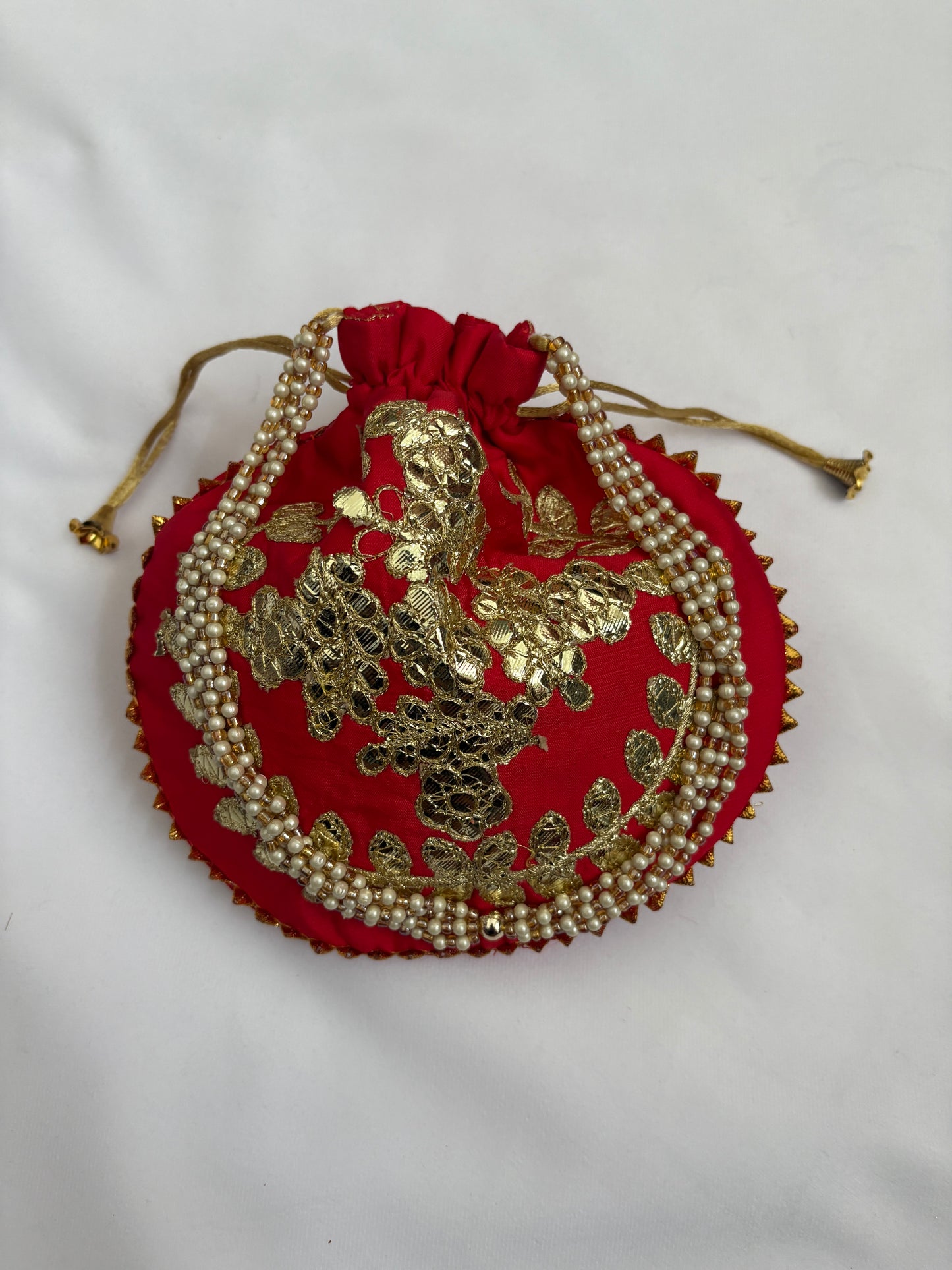 Ruby Gold Potli Bag