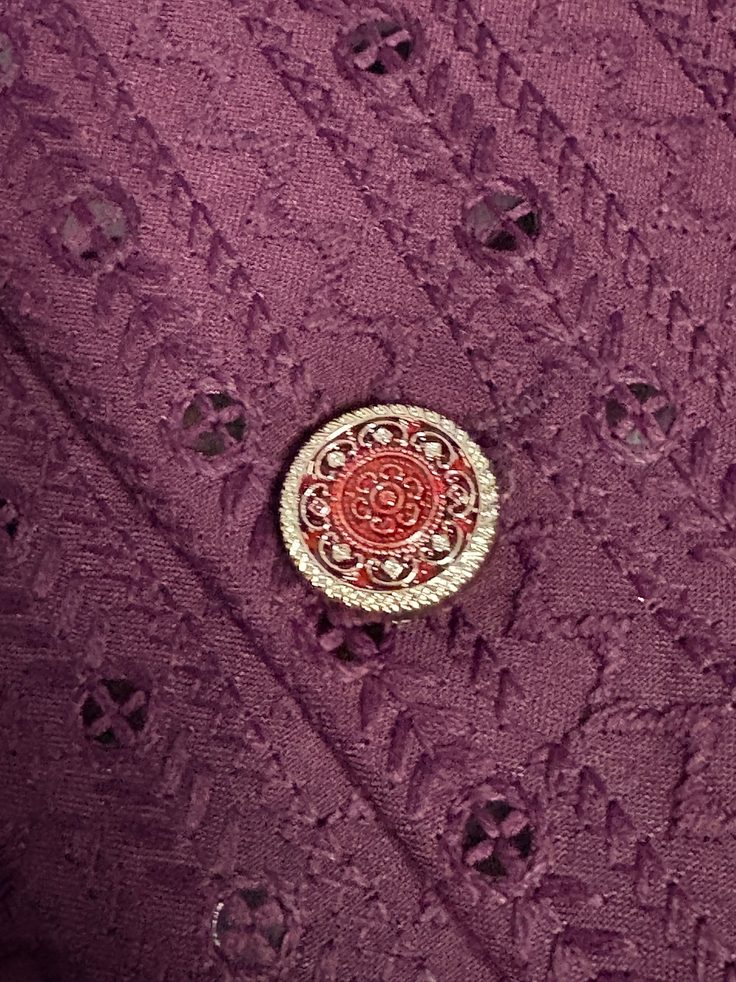 Maroon Embroidered Sequin Modi Jacket