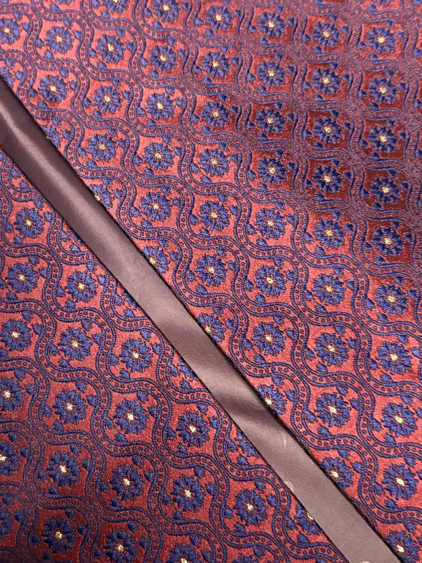 Burgundy Blue  Floral Silk Modi Jacket