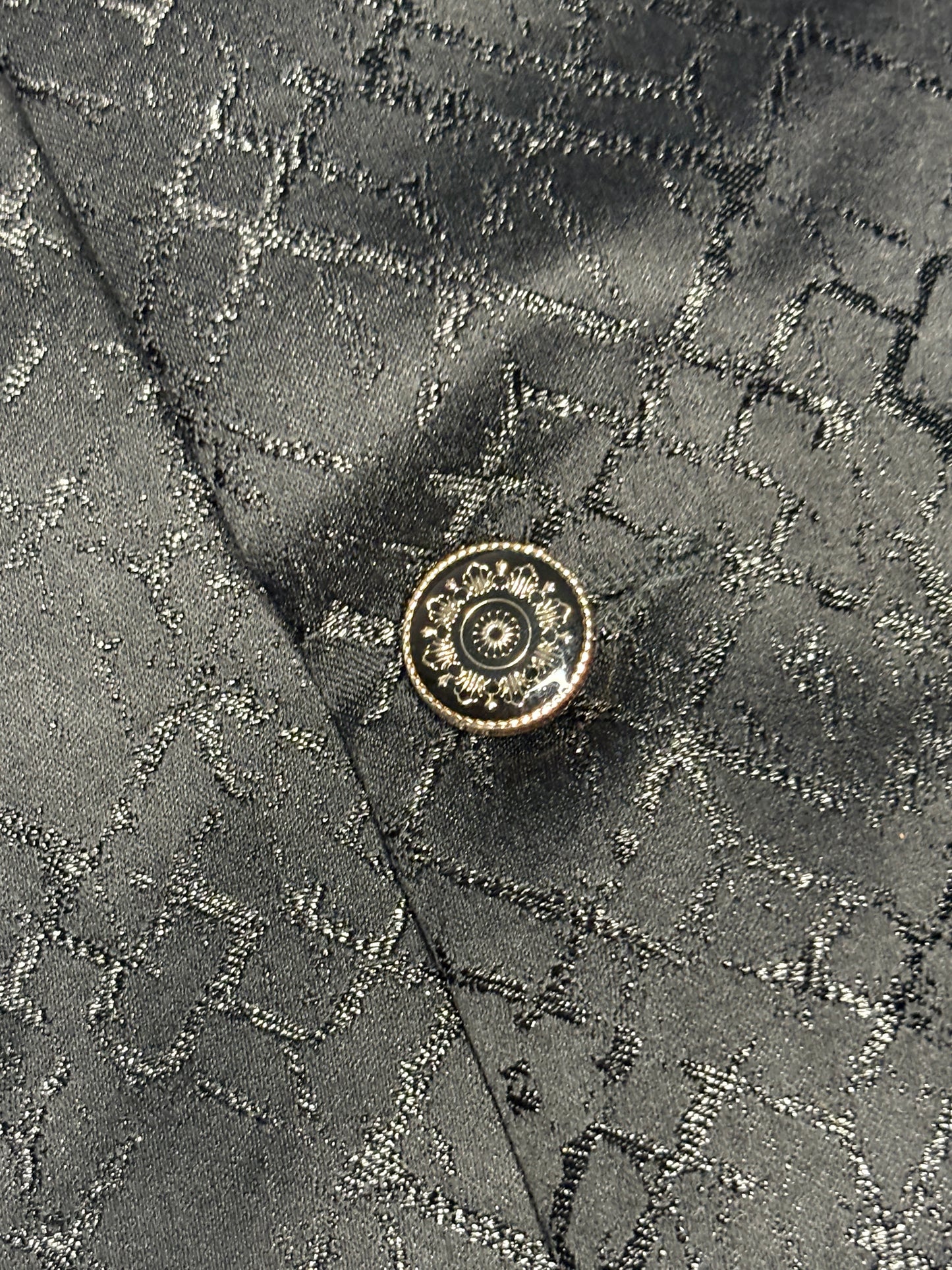 Charcoal Script Woven Modi Jacket