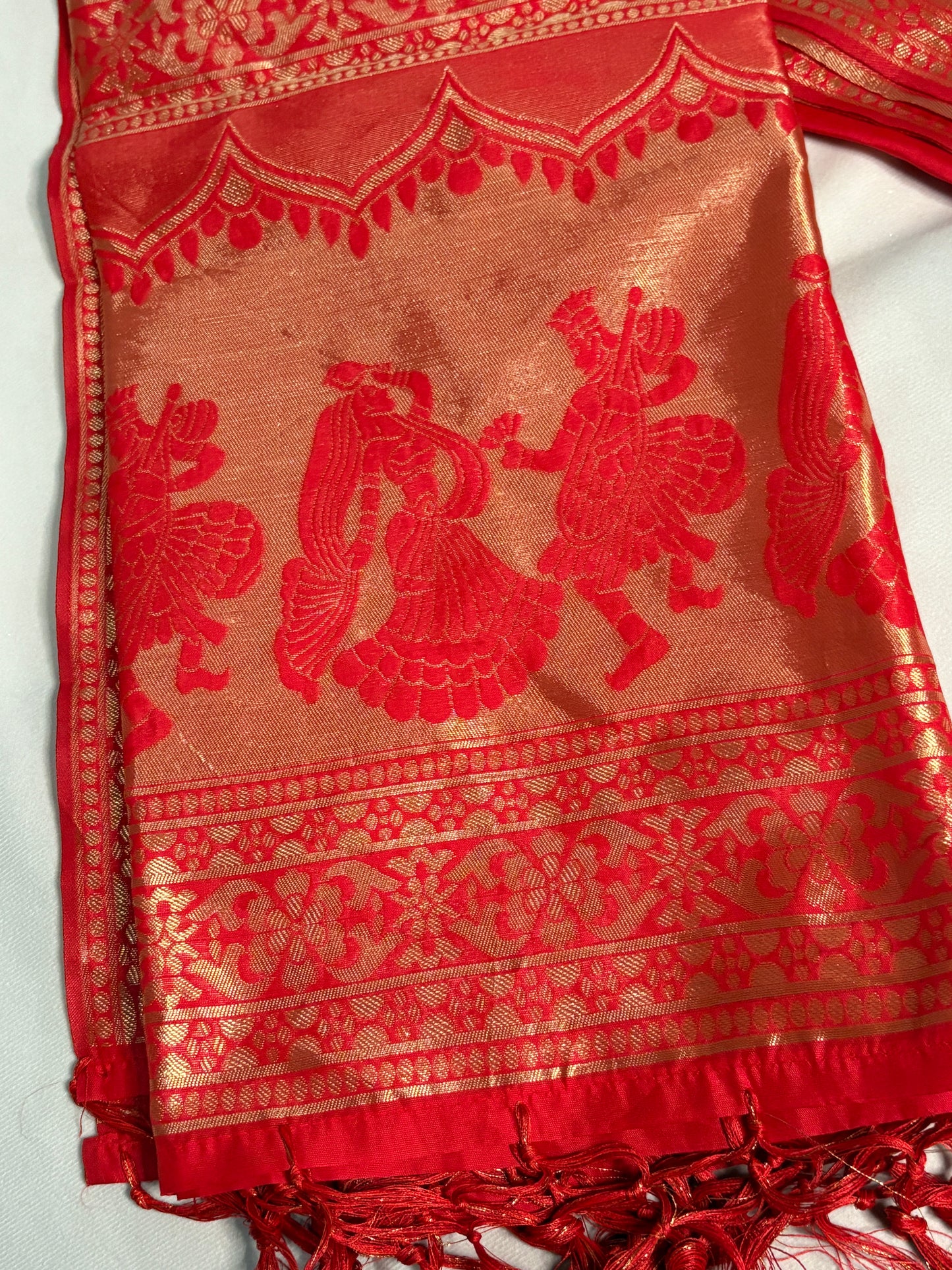 Banarsi jacquard Peacock Woven Dupatta