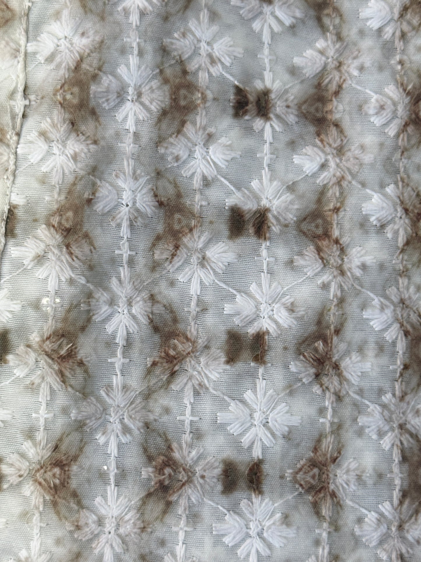 Tie-dye with chikankari, and sequins work Kurta with White Pajama